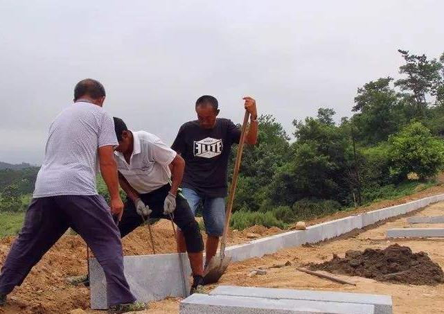 路沿石安裝現場